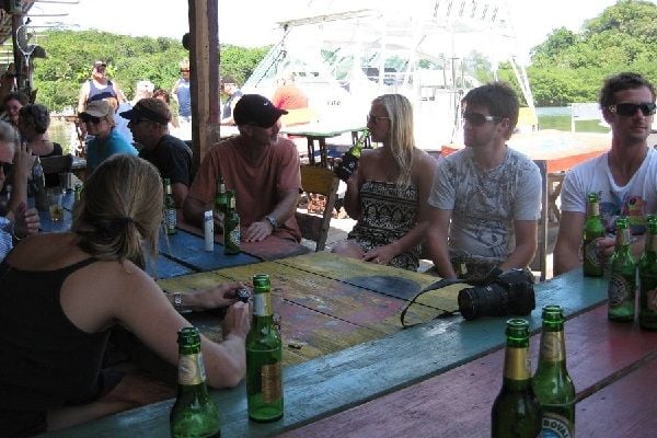 Dean Tomasello and his Roatan friends.
