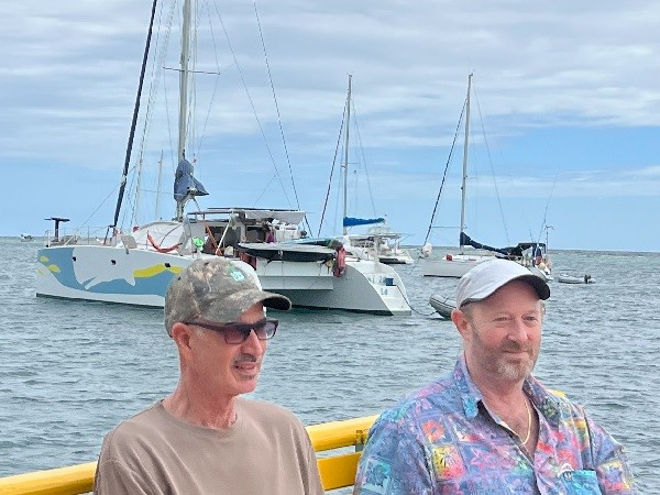 Dean Tomasello and his Roatan friends.